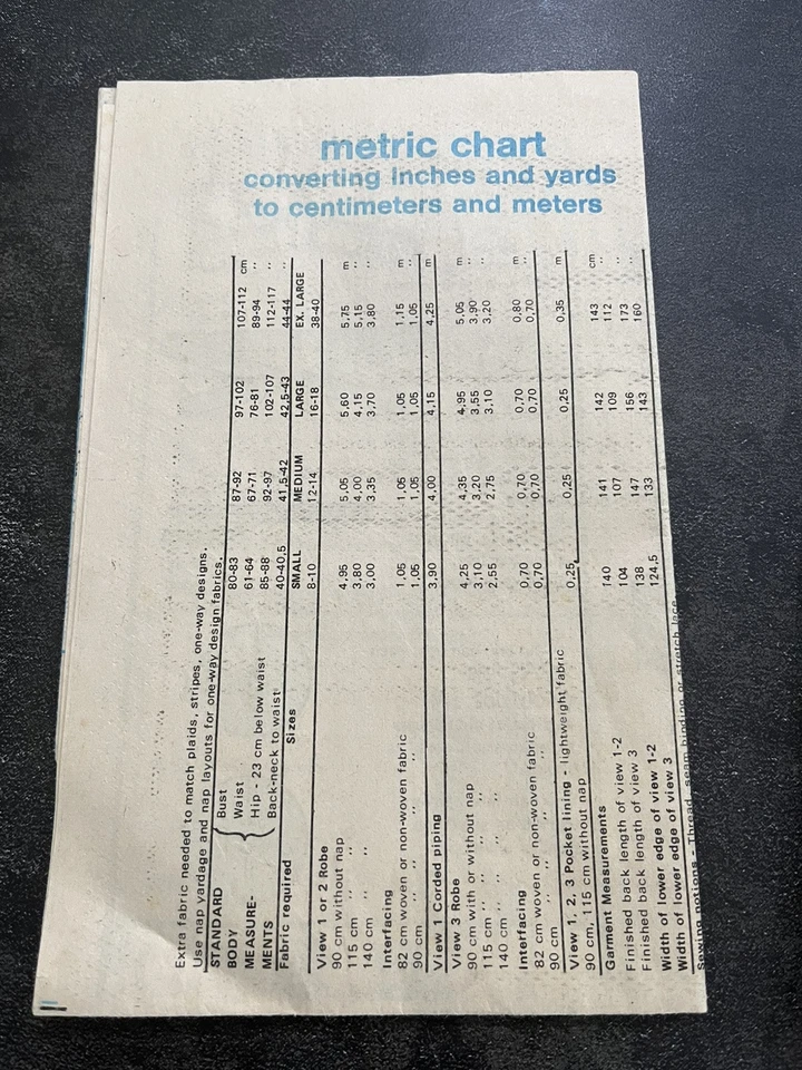 Simplicity 5989 Sewing Pattern Misses Robe Bathrobe Two Lengths Vintage - Image 3 of 4