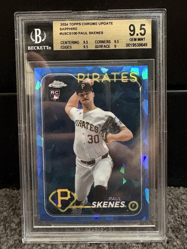 2024 Topps Chrome Update Sapphire Paul Skenes- BGS 9.5 Gem Mint RC - Not PSA