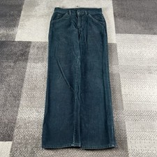 Vintage 70s Lee Riders Green Corduroy Pants Straight Leg Mens 28X26 USA Made