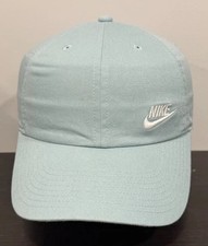 Nike Heritage 86 One-Size Adjustable Hat Cap Swoosh Light-Blue Cotton