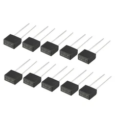10 Pcs DIP Mounted Miniature Square Slow Blow Micro Fuse T5A 5A 250V Black