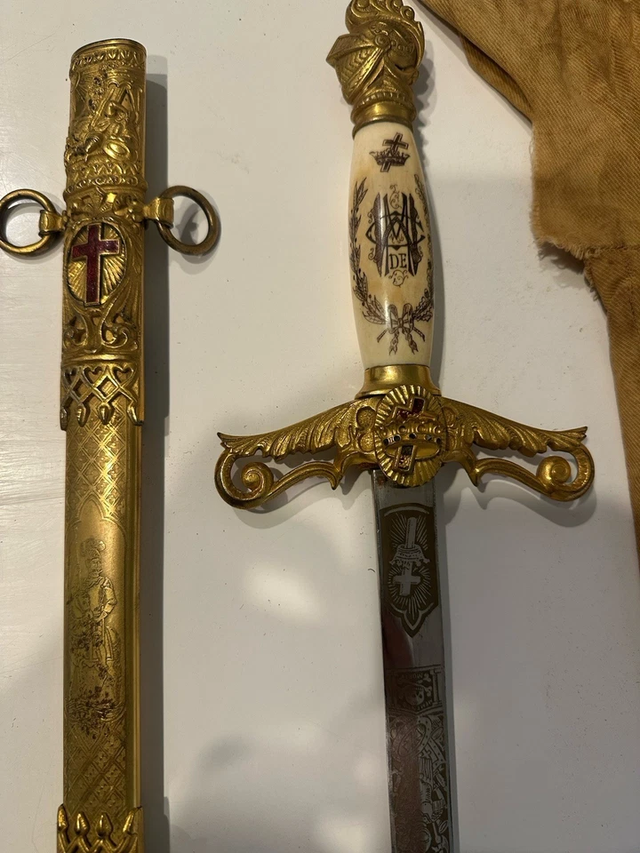 Rare Vtg. Masonic Ceremonial Sword "THE M.C. LILLEY & CO." Chas. Be M Wright - Image 2 of 4