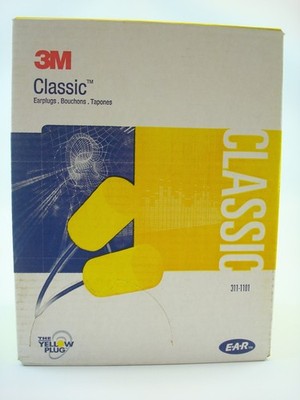 NEW IN BOX 3M E-A-R Classic Soft Yellow Earplugs 311-1101 200/box