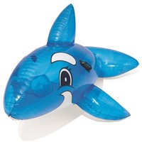Schwimmtier Whale Ride-On Ab 3 Jahren 157Cm Rosa Blau Wal Aufblasbar Farbauswahl