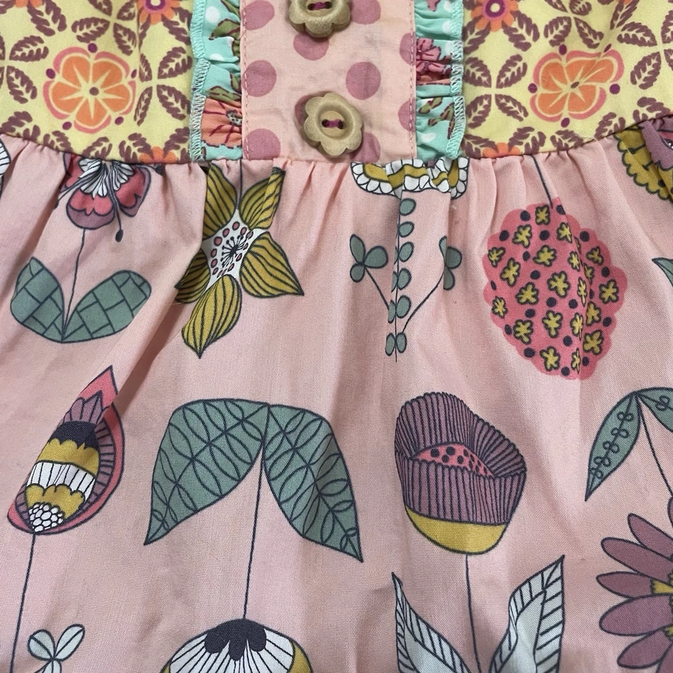 Usado en Excelente Condición Vestido Matilda Jane: 4T, Artículo 21003D, Rosa Polvoriento Mezcla Floral Calado Foto 3 de 4