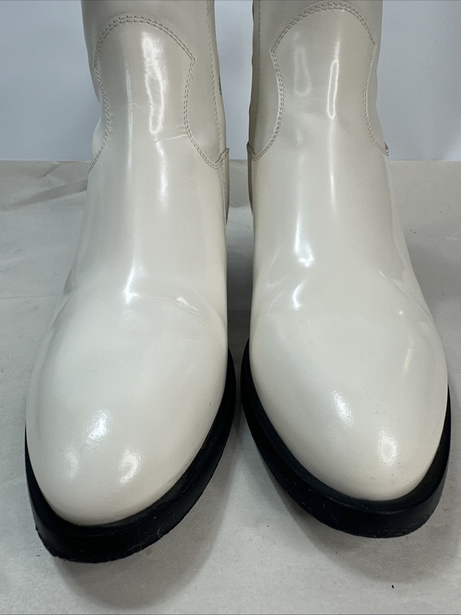 JIMMY CHOO Jesse Glossed Leather Ankle Boots Size 35.5 Excellent