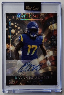 2026 WILD CARD AMERICA 250 USA FLAG MATTE METAL TRUE 1/1 AUTO DAVANTE ADAMS RAMS