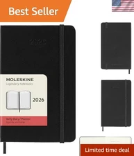 2026 Classic Daily Planner – Hard Cover, 3.5" x 5.5", Essential for Productivity