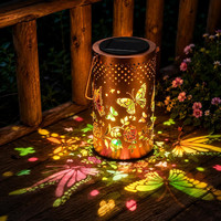 Solarlaterne Wasserdicht Garten Schmetterling HäNgend FüR Balkon Terrasse