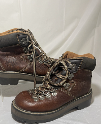 Y2K Candies Leather Boots Shoes Womens 6 Brown 90's Y2K Vtg Grunge