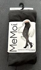 ME MOI control top opaque tights charcoal M/L NIP 84% Nylon 16% Spandex