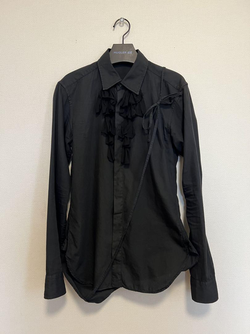 【John Galliano】archive frill shirt black John Galliano】archive frill shirt, Size: FREE, Excellent Condition
