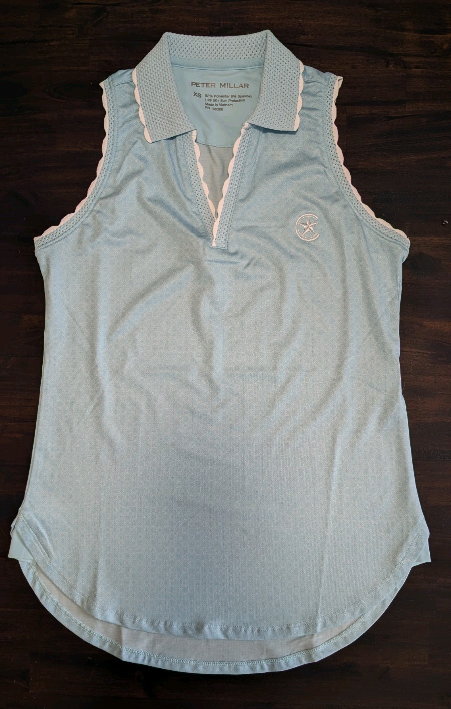 Performance Polo Shirt Top Sleeveless Stretch Sz Xs