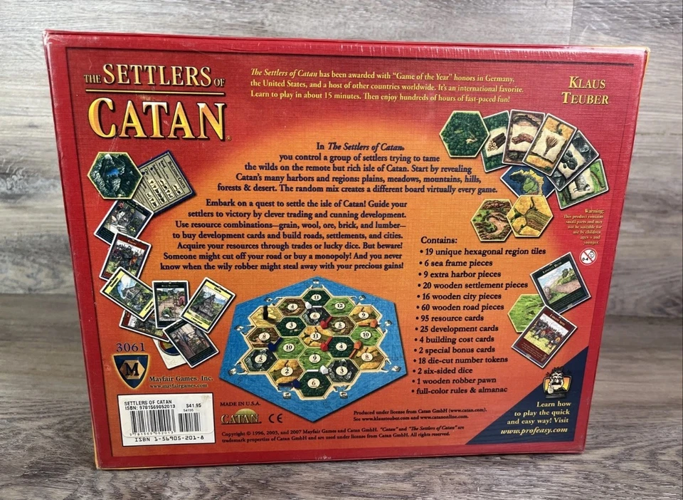 NUEVO Juego de Mesa The Settlers of Catan Cuarta Edición Klaus Teuber MFG3061 PRECINTADO Foto 2 de 2