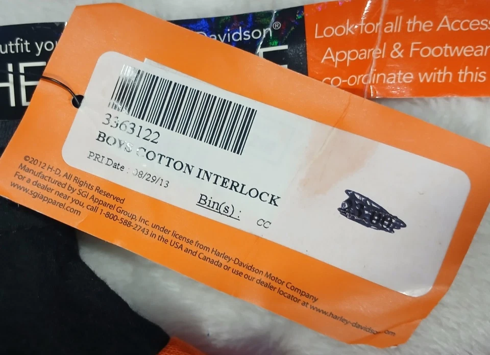 Harley-Davidson Baby Jungen Orange Strampler 12-24M 100% Baumwolle Motorrad Grafik - Bild 3 von 4