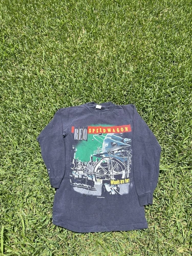 REO Speedwagon Wheels Are Turnin' Tour T-Shirt 1980s vintage concert t-shirt, vintage, single stitch, B+ condition