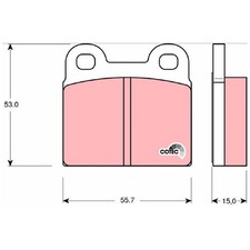 Satz Bremsbeläge Bremsklötze vorne für VW Kaefer 15 Karmann Ghia 14 | 2426875