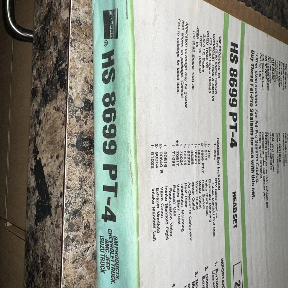 Fel-Pro HS8699PT - ¡Juego de 4 juntas de culata de motor! ¡Envío gratis! Foto 2 de 3