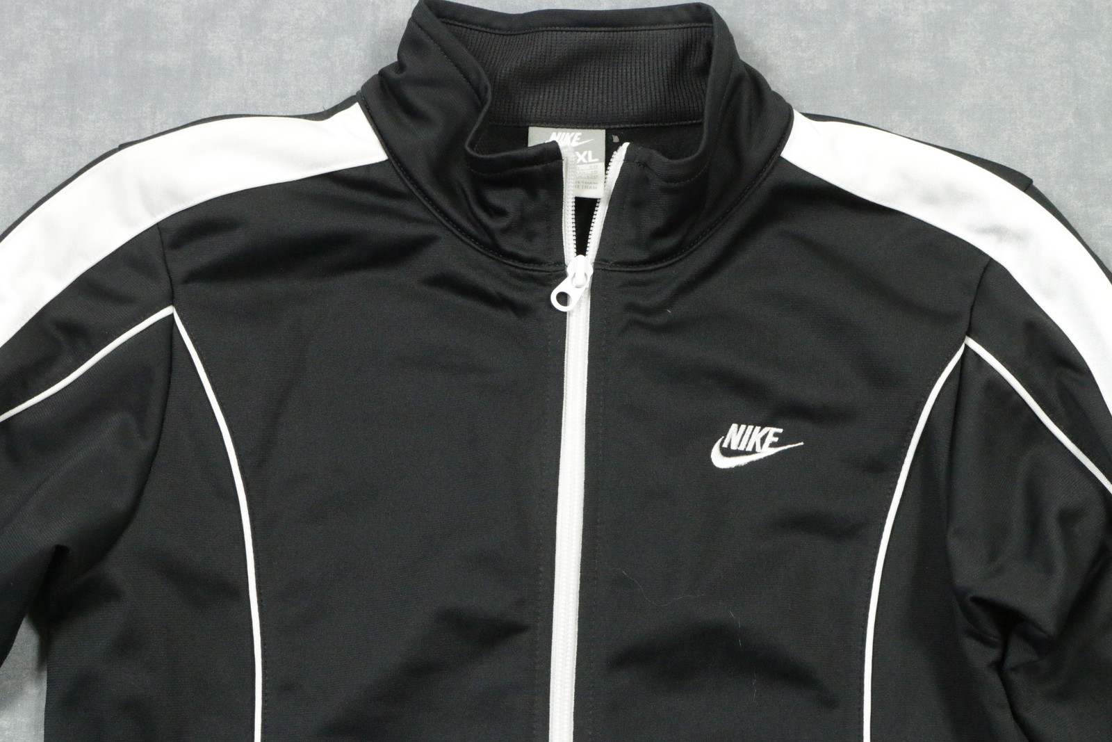 SACAI X NIKE Giacca Nike donna XL nera bianca full zip pista abbigliamento sportivo sportivo logo swoosh