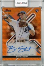 2022 Topps Finest Zack Short Finest Auto Orange Wave RC /25