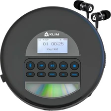 KLIM Nomad Portable CD Player Walkman - FM Radio, Bluetooth - Fusion Earphones
