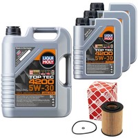 MotoröL Set 4200 5W-30 Liqui Moly 8 Liter + ÖLfilter FüR Mercedes E-Klasse CLS