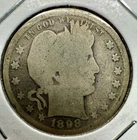 1898 Barber Quarter – Iconic U.S. Design - 90% Silver Early Date
