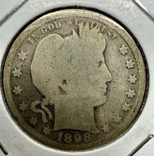 1898 Barber Quarter – Iconic U.S. Design - 90% Silver Early Date