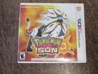 Pokémon Sun (Nintendo 3DS, 2016) Game W Case and booklet