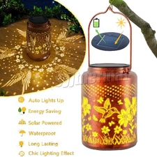 Solar Lantern Hanging Light LED Hummingbird Outdoor Garden Lamp Waterproof Decor