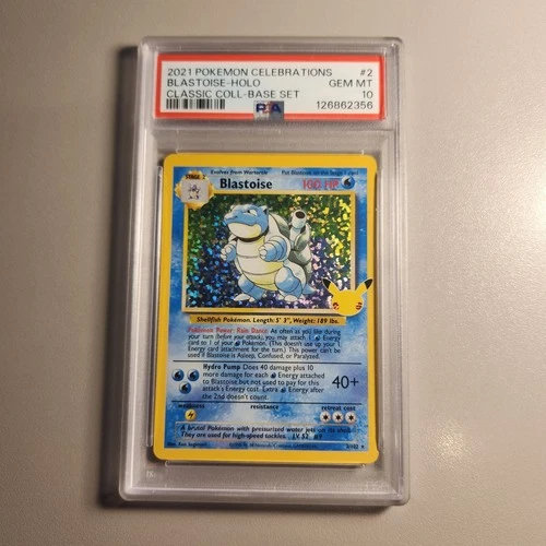 2021 Pokémon Celebrations Blastoise PSA 10 Classic Collection 2/102