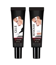 Curvlife Newly Upgraded Quick Drying 10G Semi Solid Nail Glue with 10Ml Remover 