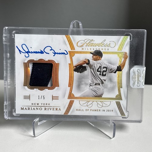 Mariano Rivera Flawless Milestones Patch Auto 1/5 Panini Sealed