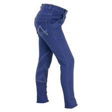 Hy Bordeaux Childrens Jodhpurs Twighlight Blue and Silver 4-5 Years