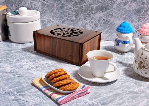 RoyalHouse Premium Wood Hard MDF Tea Storage Box Organizer Brown Eco-Friendly... - Picture 5 of 6
