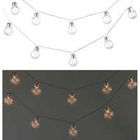 Lunartec Solar-Led-Lichterkette Mit 10 Led GlüHbirnen, 1,8 Meter, IP44