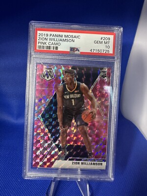 その他 2019 Mosaic Zion Williamson RC PSA10 2019 Panini Mosaic Zion Williamson RC Pink Camo PSA 10 Gem
