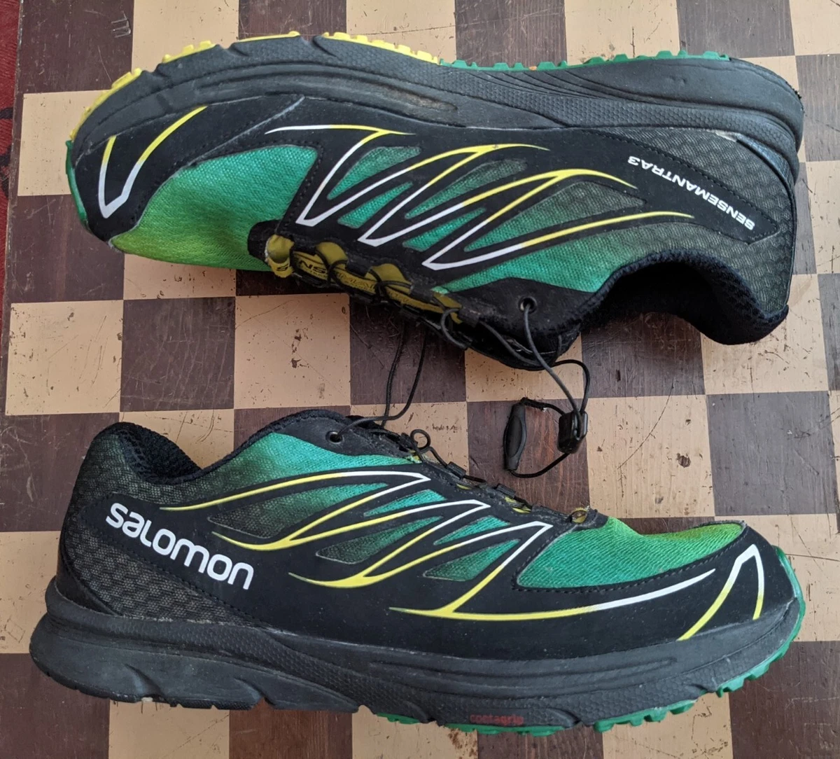 T Zoologisk have protest SALOMON Sense Mantra 3 Sportswear Running Shoes Mens 10 44 Black Green  171383 2 | eBay