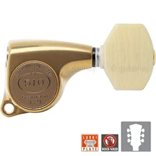 NEW Gotoh SGL510Z-M07 Tuning Keys 1:21 Gear Ratio 3x3 - ANTIQUE X-FINISH GOLD