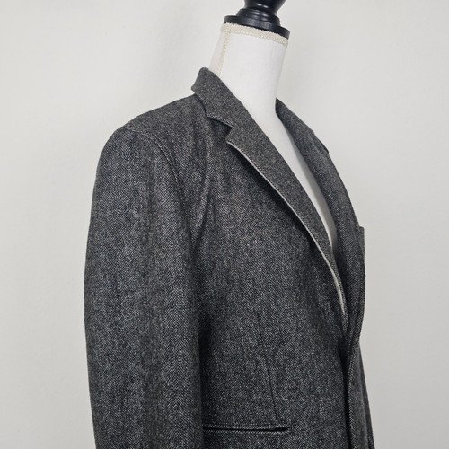 DKNY Blazer Mens 40R Black Wool Single Breasted Wool Reverse Collar Comfort - Picture 4 of 18