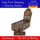 1x Full Box Smoking Unbleached BROWN Single Wide Rolling Paper - 50 Booklets