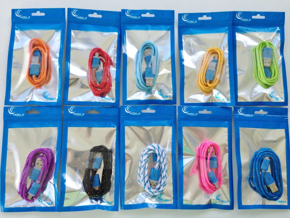 Cable de Datos FLASH LED TRENZADO LUZ CARGADOR MICRO USB PARA Samsung galaxy s3 s4 Foto 2 de 4