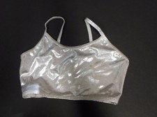 NWOT Silver Camisole Bra top Dance Frontlined Small adult ladies 4-6 Dance