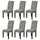 New Listing1/2/6Pcs Stretch Chair Covers – Printed Slipcovers for Dining, Wedding, Hotel