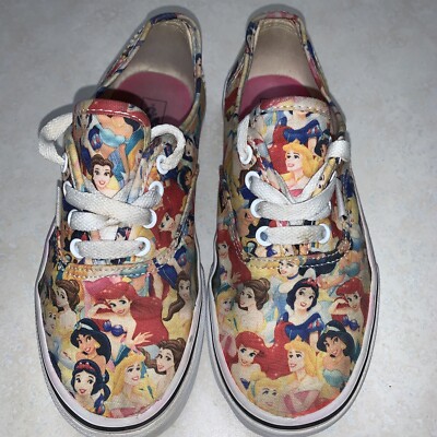 Authentic Vans X Disney Princess Shoes Youth Kids Size Shoes Girls