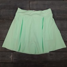NIKE Dri-Fit Standard Fit Pleated Golf Skirt Womens Size SMALL Light Green