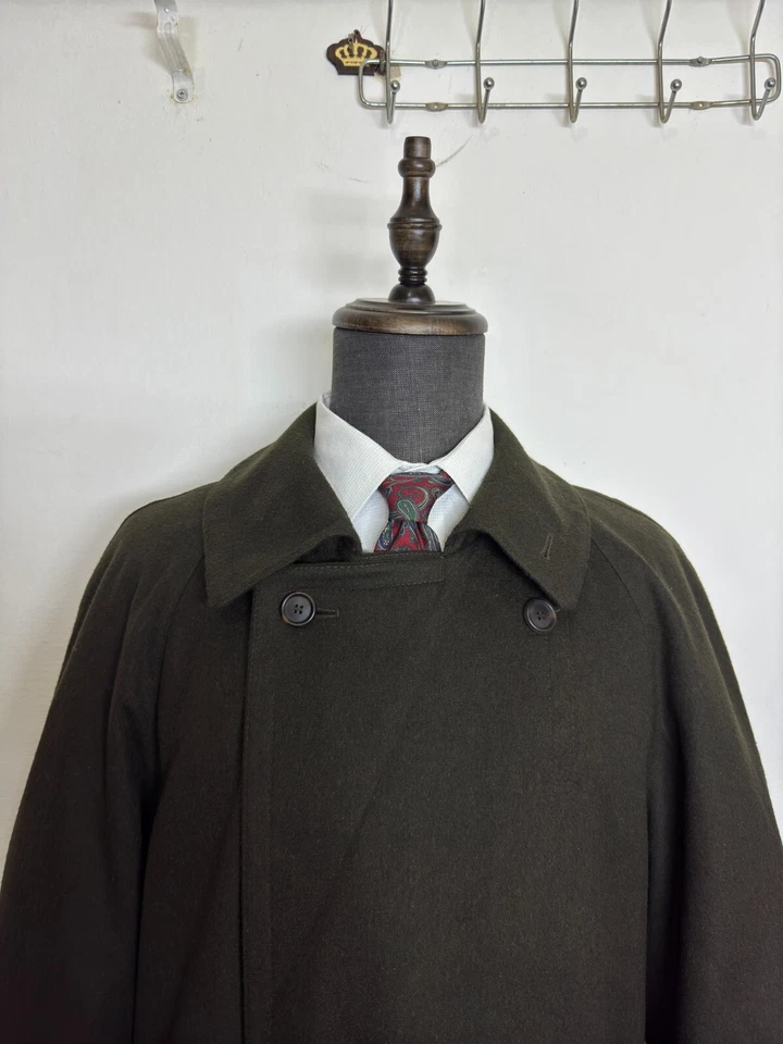 Vintage Double Breasted Bugatti Mens Classic belted RAGLAN OVERCOAT 46R 48R - Image 3 of 4