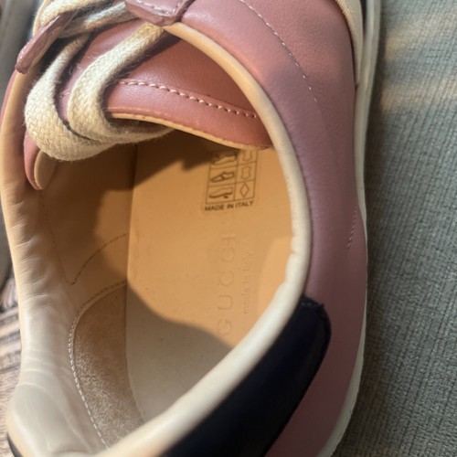 Zapatillas bajas Gucci de cuero rosa Ace Gucci a rayas talla 38 - Imagen 4 de 11
