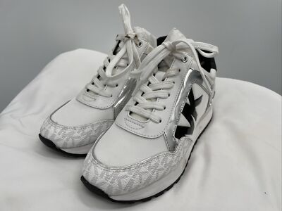 MICHAEL KORS Women's Maddy MK Logo Two-Tone Trainer Sneakers