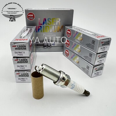 Pack of 6 Genuine NGK 7505 Laser Iridium Spark Plugs SILFR6C11 for Subaru
